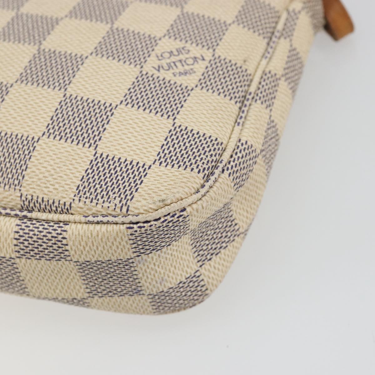 LOUIS VUITTON Damier Azur Pochette Accessoires Pouch N51986 LV Auth 190407