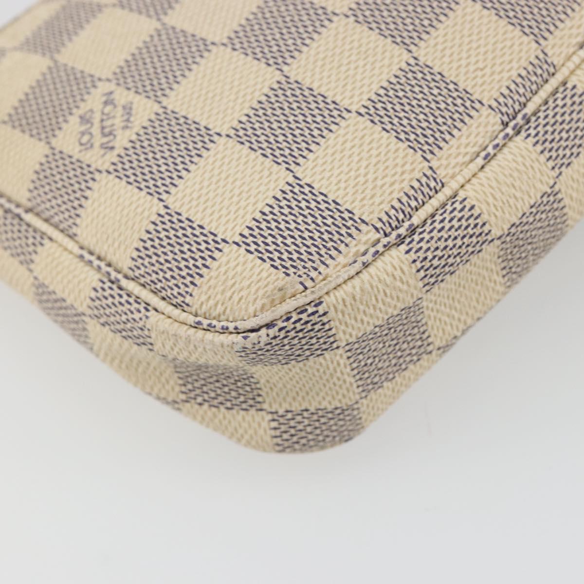 LOUIS VUITTON Damier Azur Pochette Accessoires Pouch N51986 LV Auth 190407