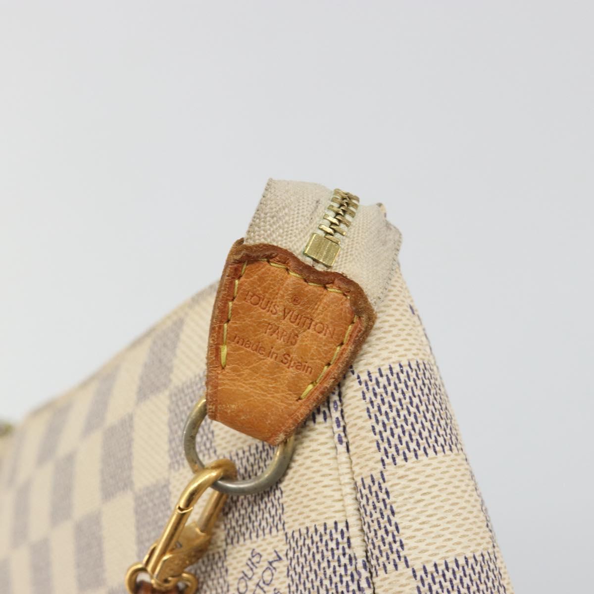 LOUIS VUITTON Damier Azur Pochette Accessoires Pouch N51986 LV Auth 190407