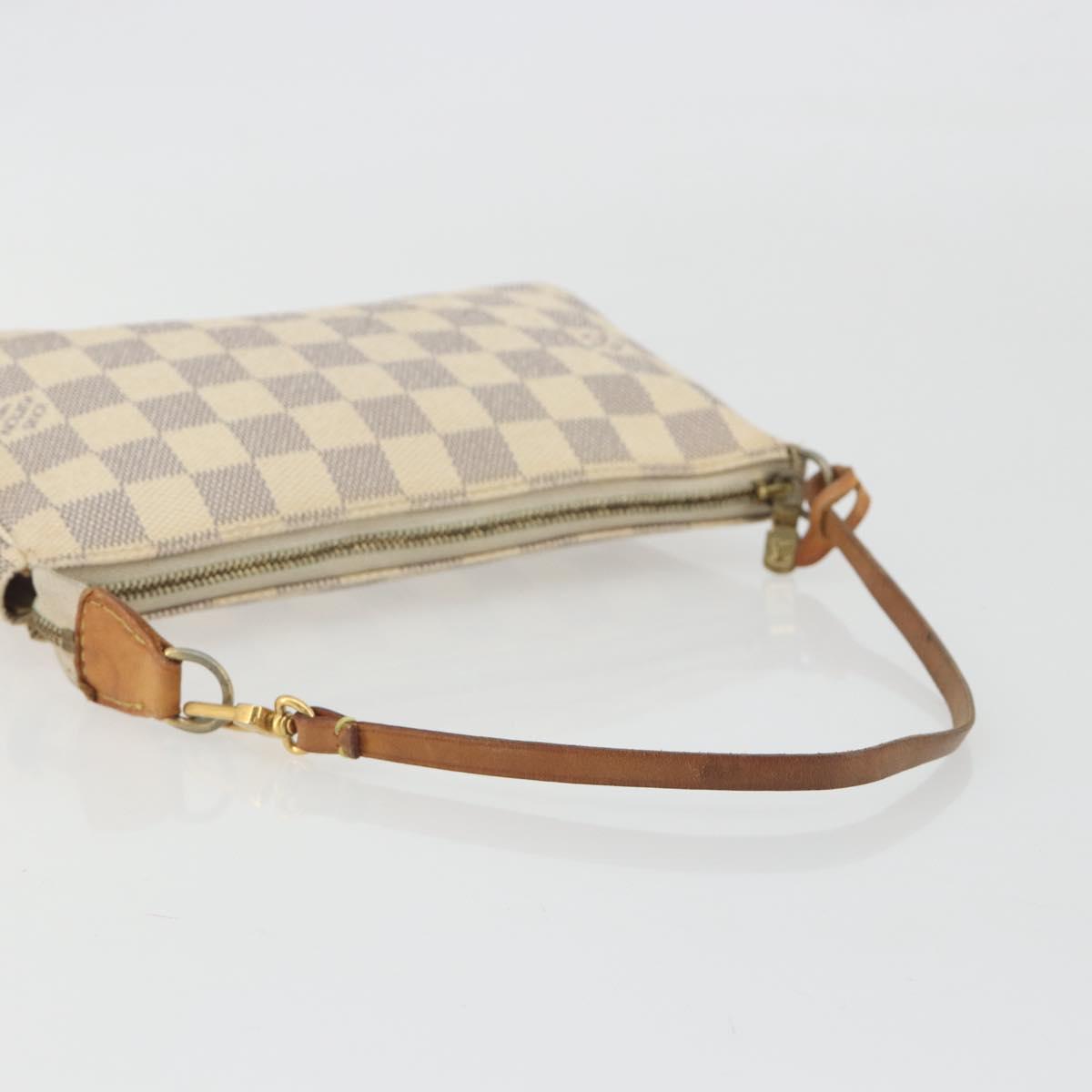 LOUIS VUITTON Damier Azur Pochette Accessoires Pouch N51986 LV Auth 190407