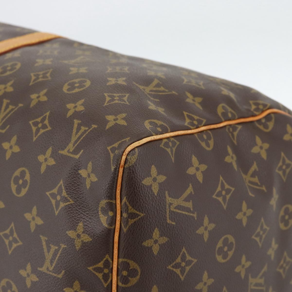 LOUIS VUITTON Monogram Keepall 55 Boston Bag M41424 LV Auth 190412A