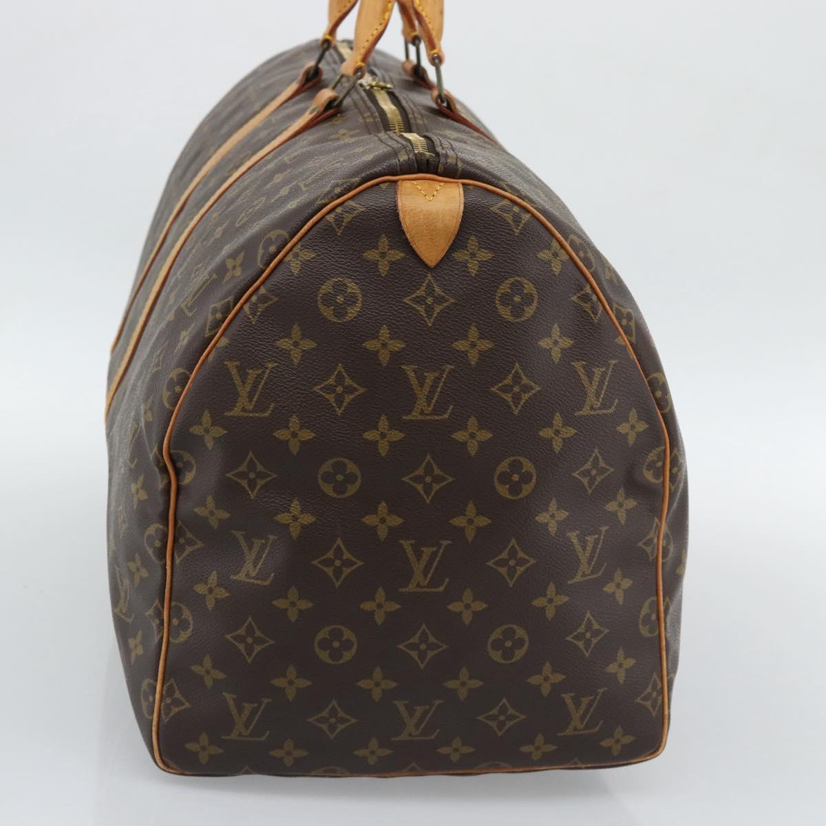 LOUIS VUITTON Monogram Keepall 55 Boston Bag M41424 LV Auth 190412A