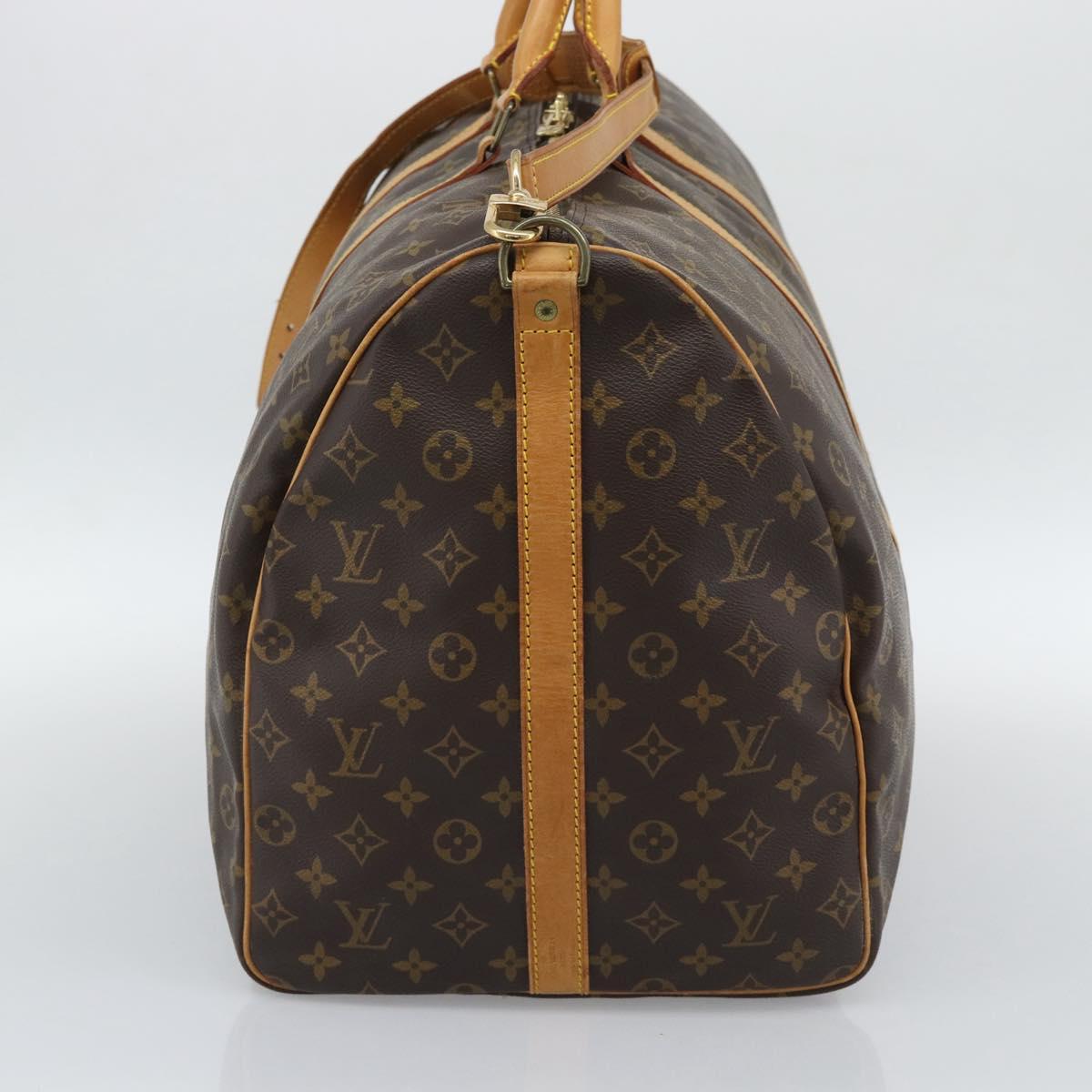 LOUIS VUITTON Monogram Keepall Bandouliere 60 Boston Bag M41412 LV Auth 190414A