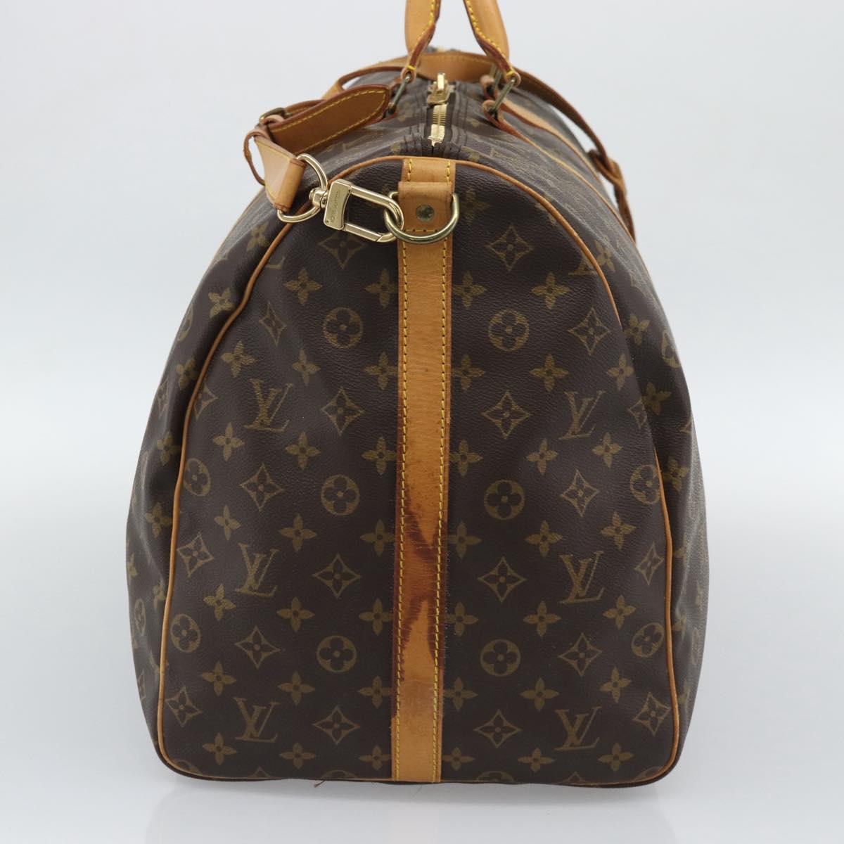 LOUIS VUITTON Monogram Keepall Bandouliere 60 Boston Bag M41412 LV Auth 190414A