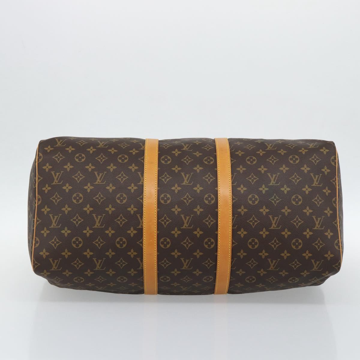 LOUIS VUITTON Monogram Keepall 55 Boston Bag M41424 LV Auth 190418A