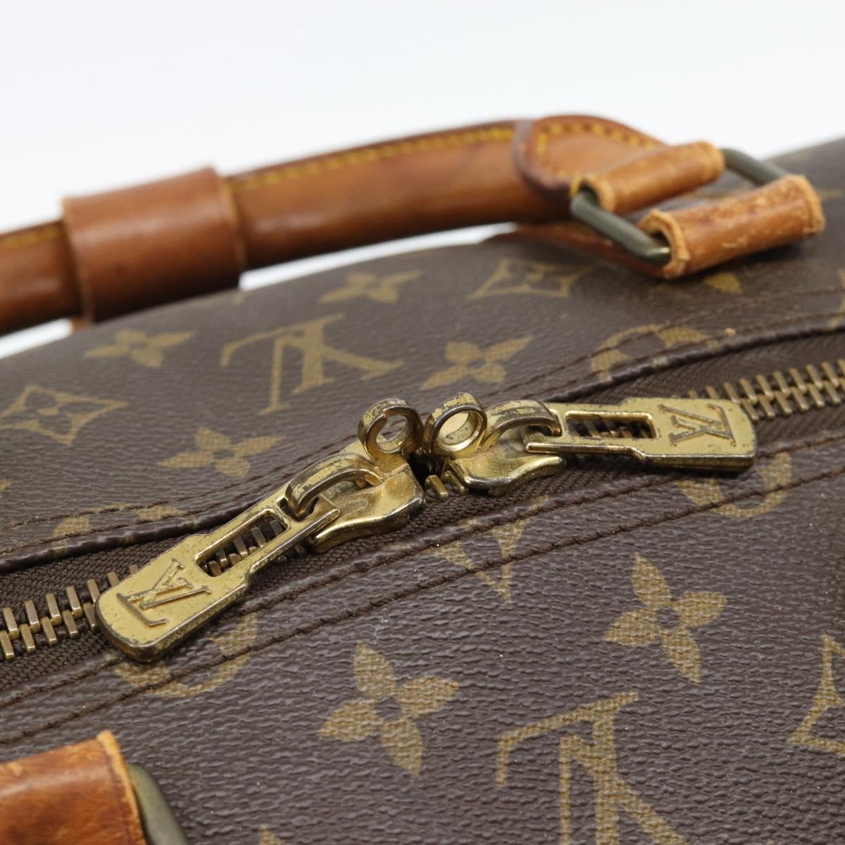 LOUIS VUITTON Monogram Keepall 55 Boston Bag M41424 LV Auth 190419