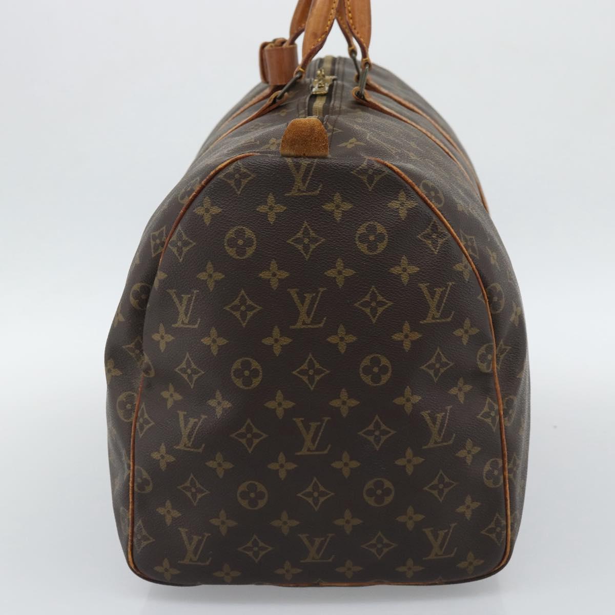 LOUIS VUITTON Monogram Keepall 55 Boston Bag M41424 LV Auth 190419