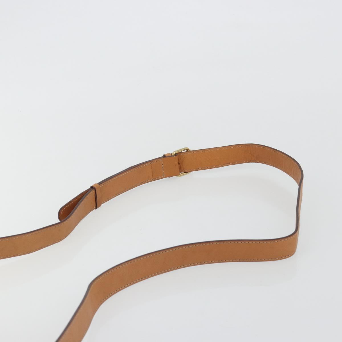 CELINE Macadam Canvas Shoulder Bag PVC Leather Brown Gold Auth 190422A
