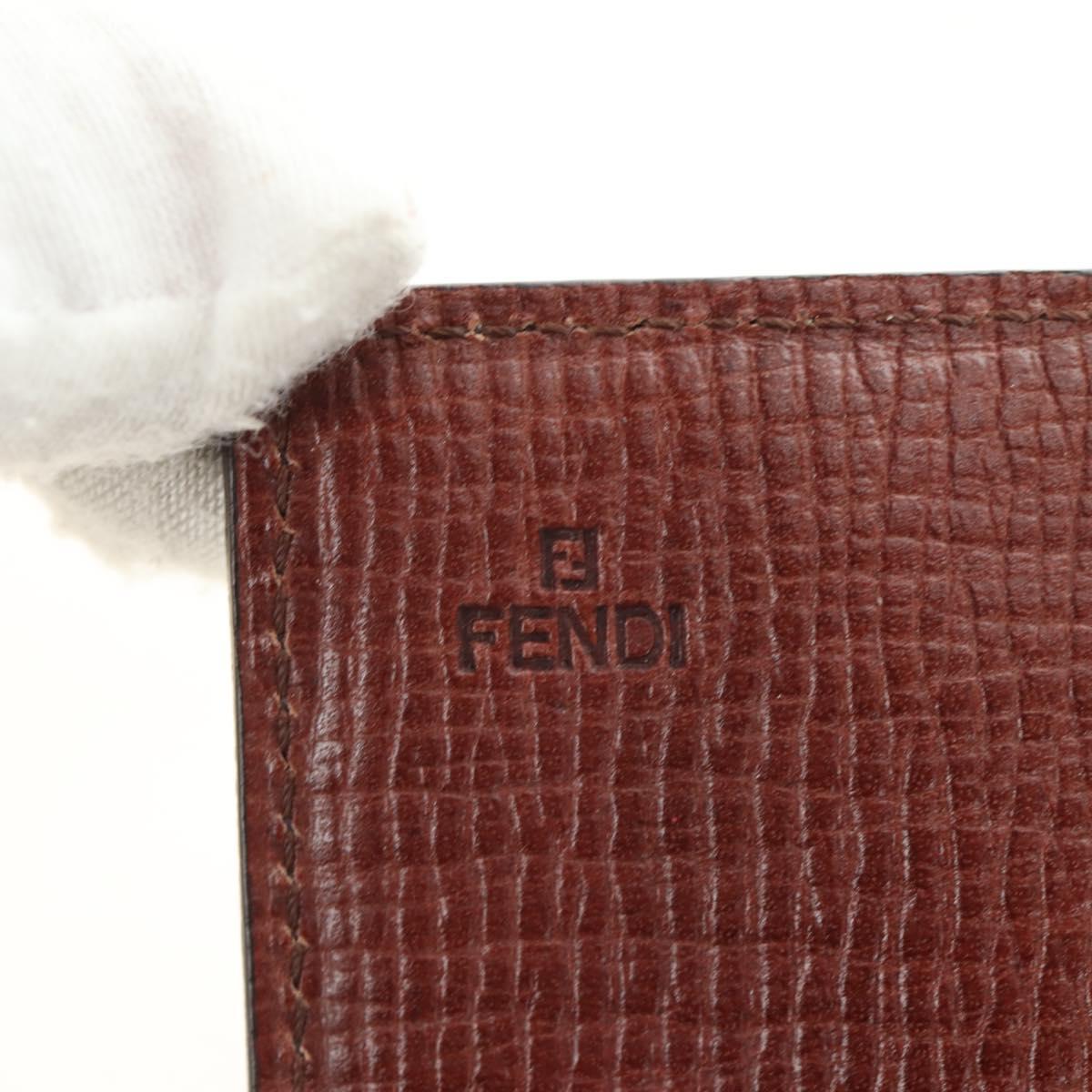 FENDI Zucca Canvas Long Wallet Black Brown Auth 190427V