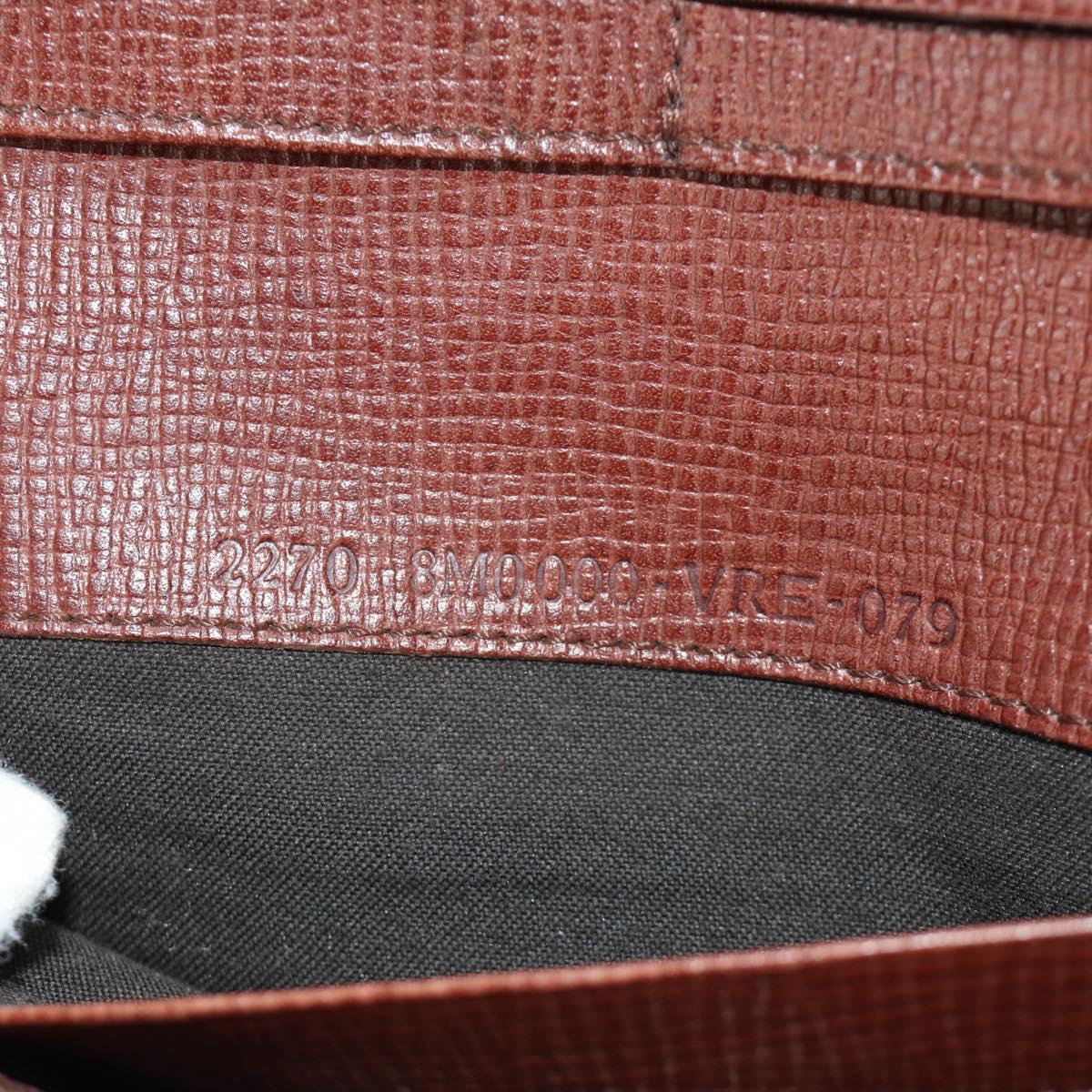 FENDI Zucca Canvas Long Wallet Black Brown Auth 190427V