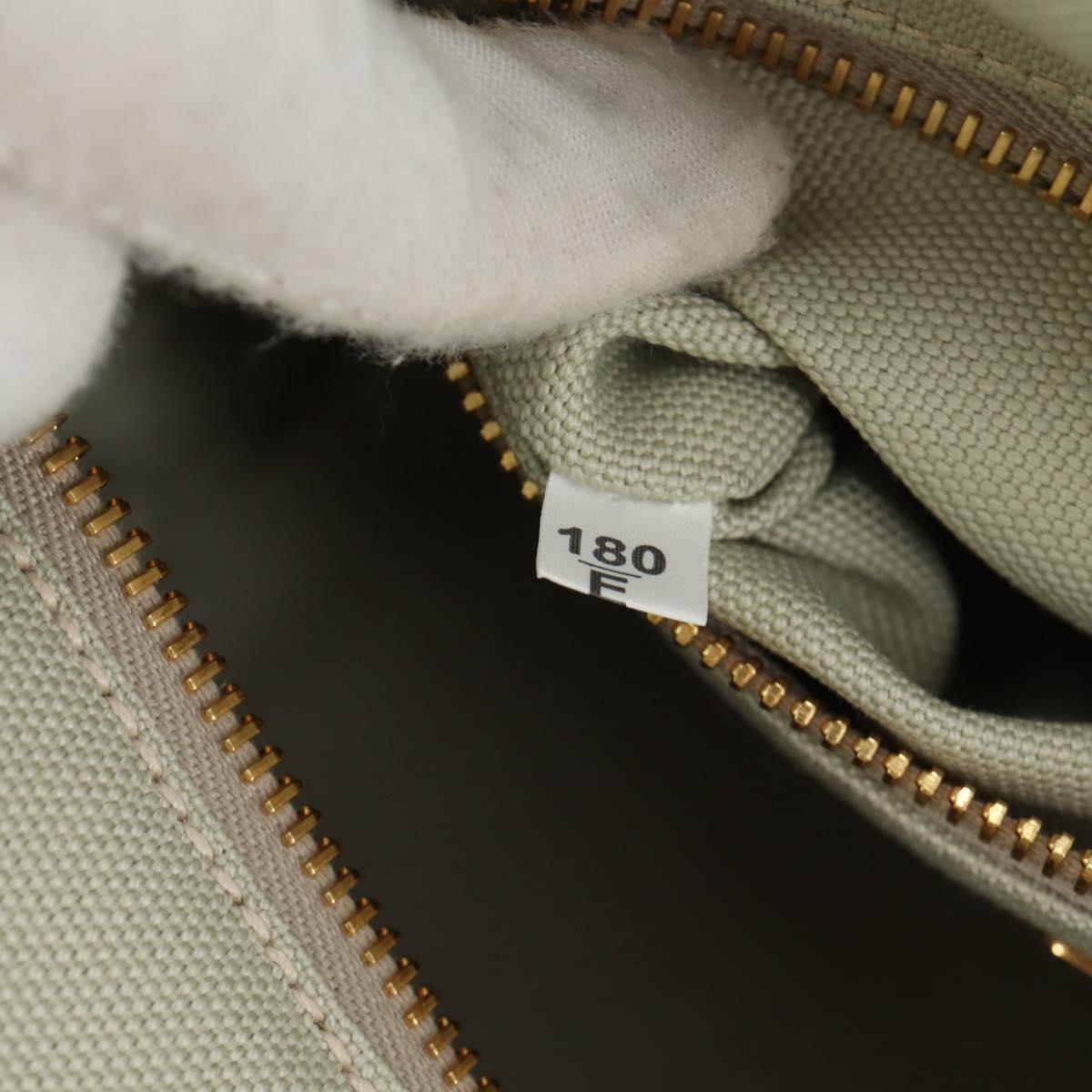 PRADA Hand Bag Rattan 2way Green Gold Auth 190430SAM