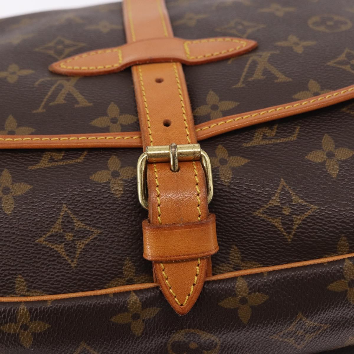 LOUIS VUITTON Monogram Saumur 30 Shoulder Bag M42256 LV Auth 190437A