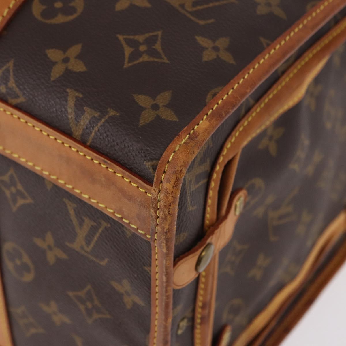 LOUIS VUITTON Monogram Sac Shan 40 Pet Carry M42024 LV Auth 190438