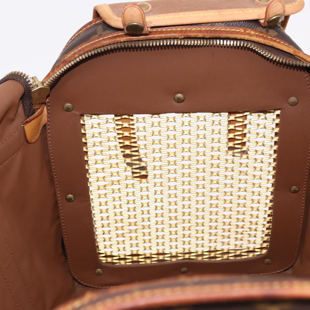 LOUIS VUITTON Monogram Sac Shan 40 Pet Carry M42024 LV Auth 190438