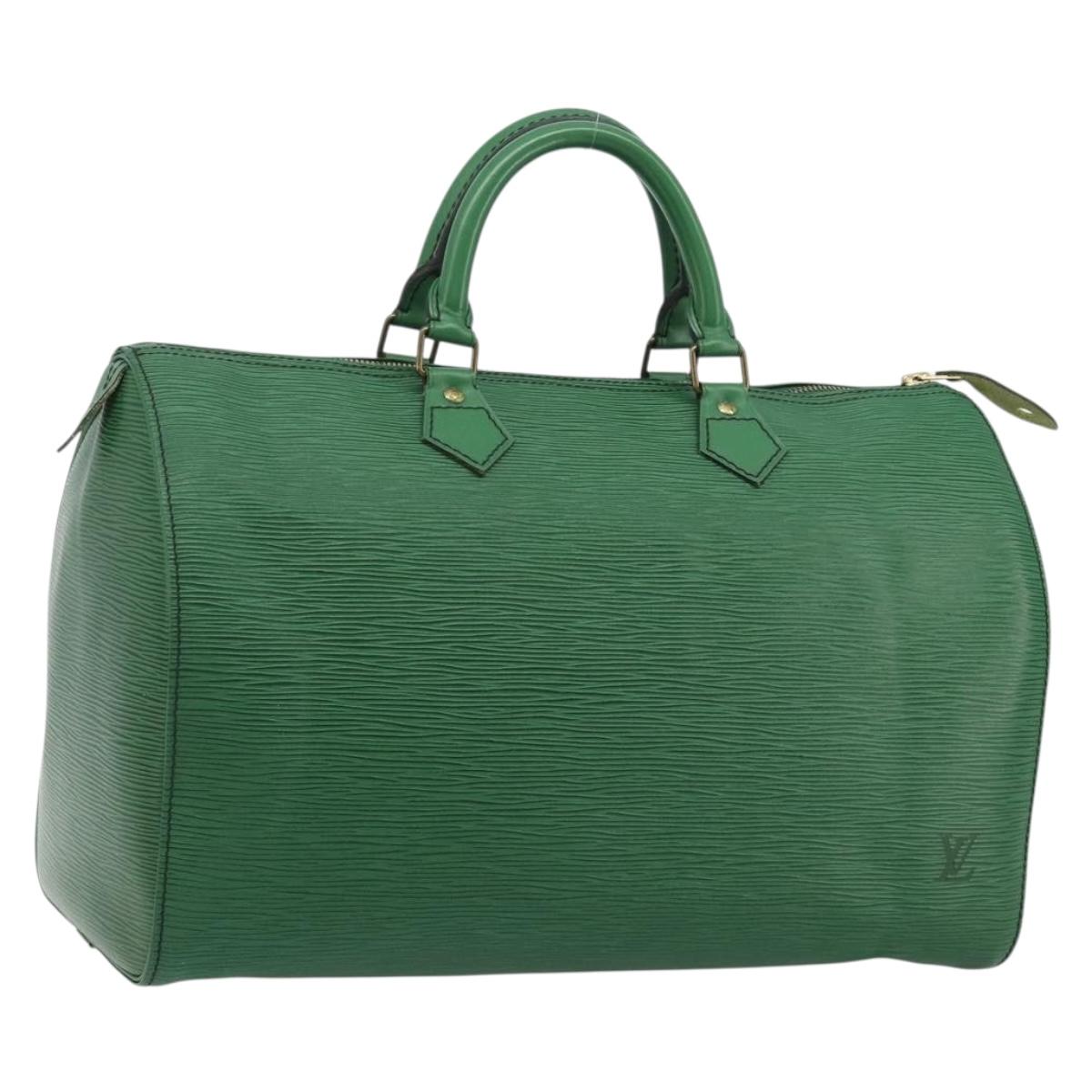 LOUIS VUITTON Epi Speedy 35 Hand Bag Borneo Green M42994 LV Auth 190444SAV