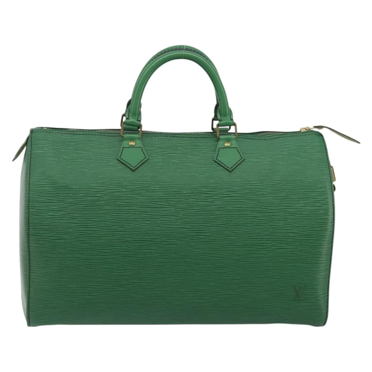 LOUIS VUITTON Epi Speedy 35 Hand Bag Borneo Green M42994 LV Auth 190444SAV