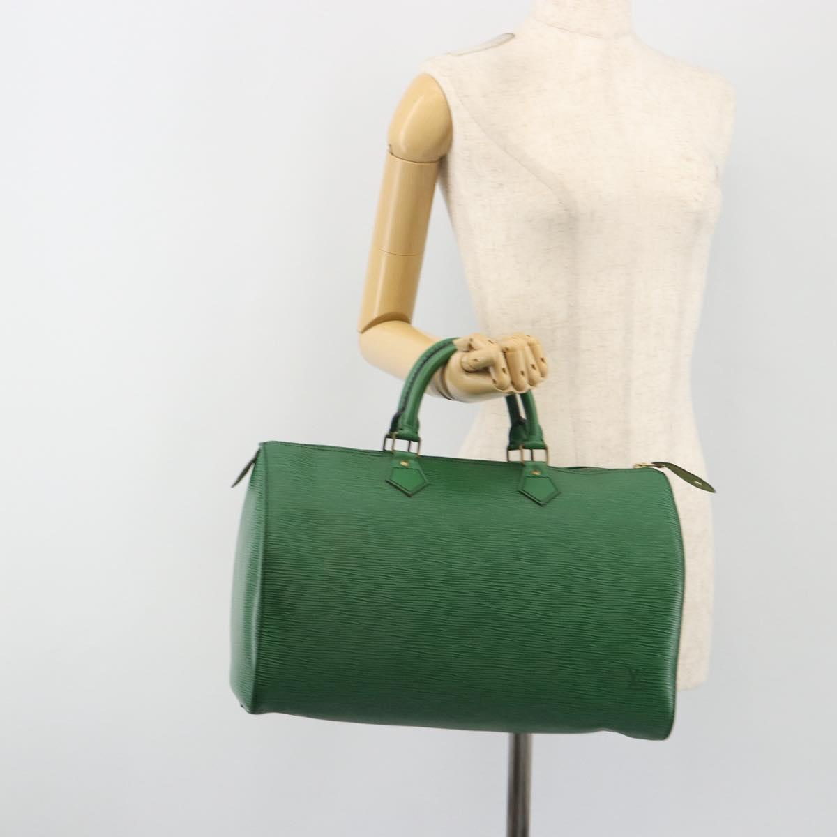 LOUIS VUITTON Epi Speedy 35 Hand Bag Borneo Green M42994 LV Auth 190444SAV