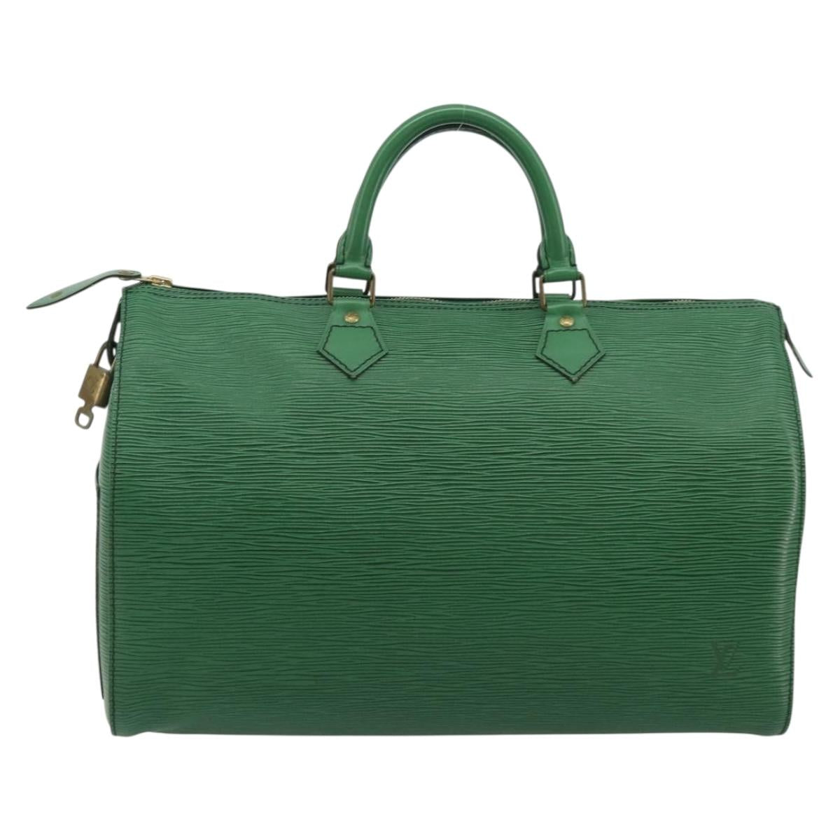LOUIS VUITTON Epi Speedy 35 Hand Bag Borneo Green M42994 LV Auth 190444SAV