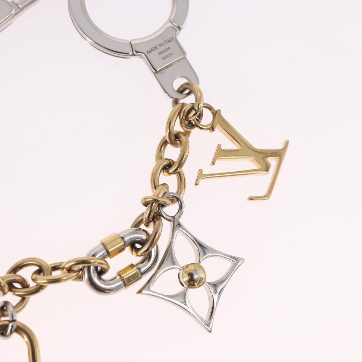 LOUIS VUITTON Chain LV Padlock Bag Charm metal Gold Tone M00538 LV Auth 190446M