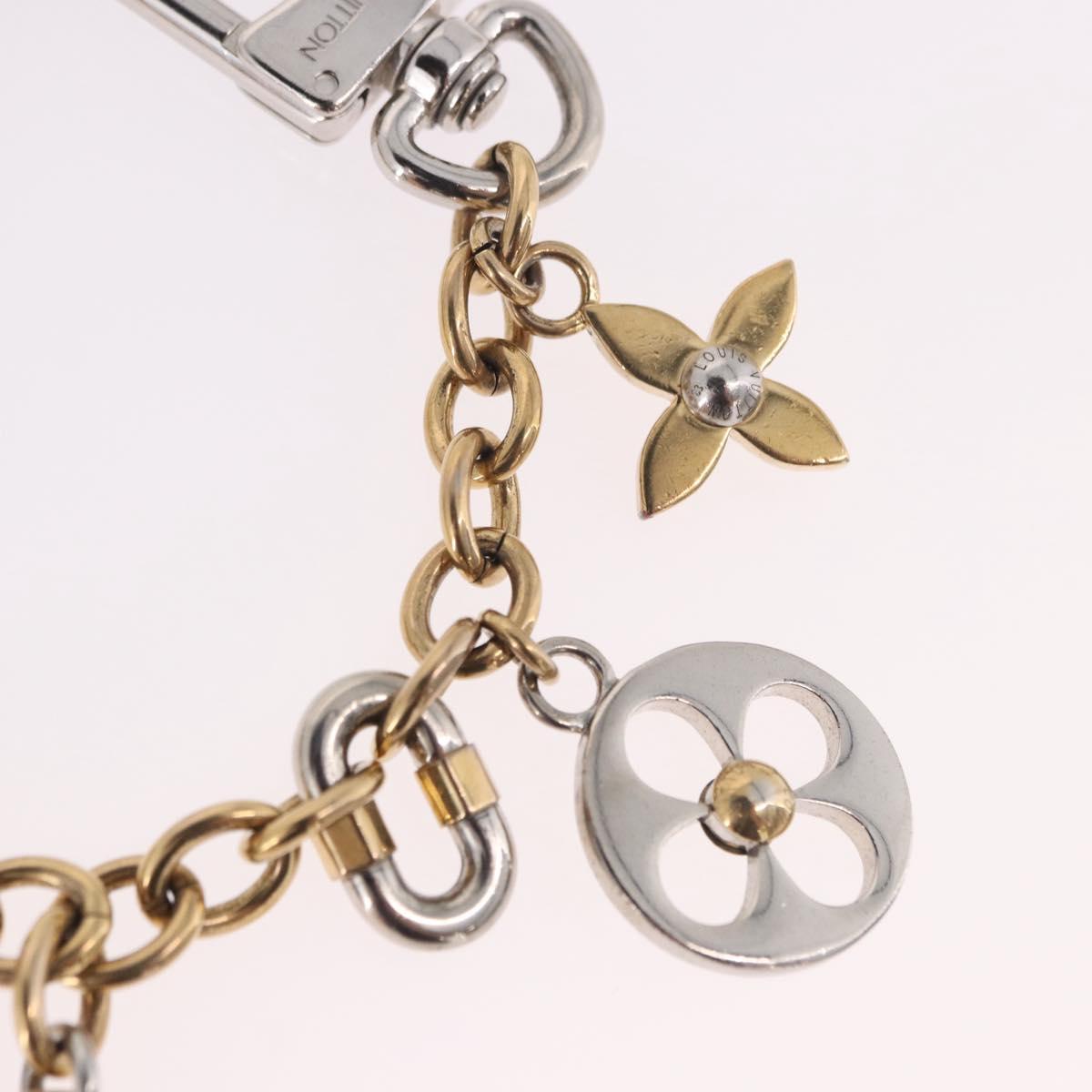 LOUIS VUITTON Chain LV Padlock Bag Charm metal Gold Tone M00538 LV Auth 190446M