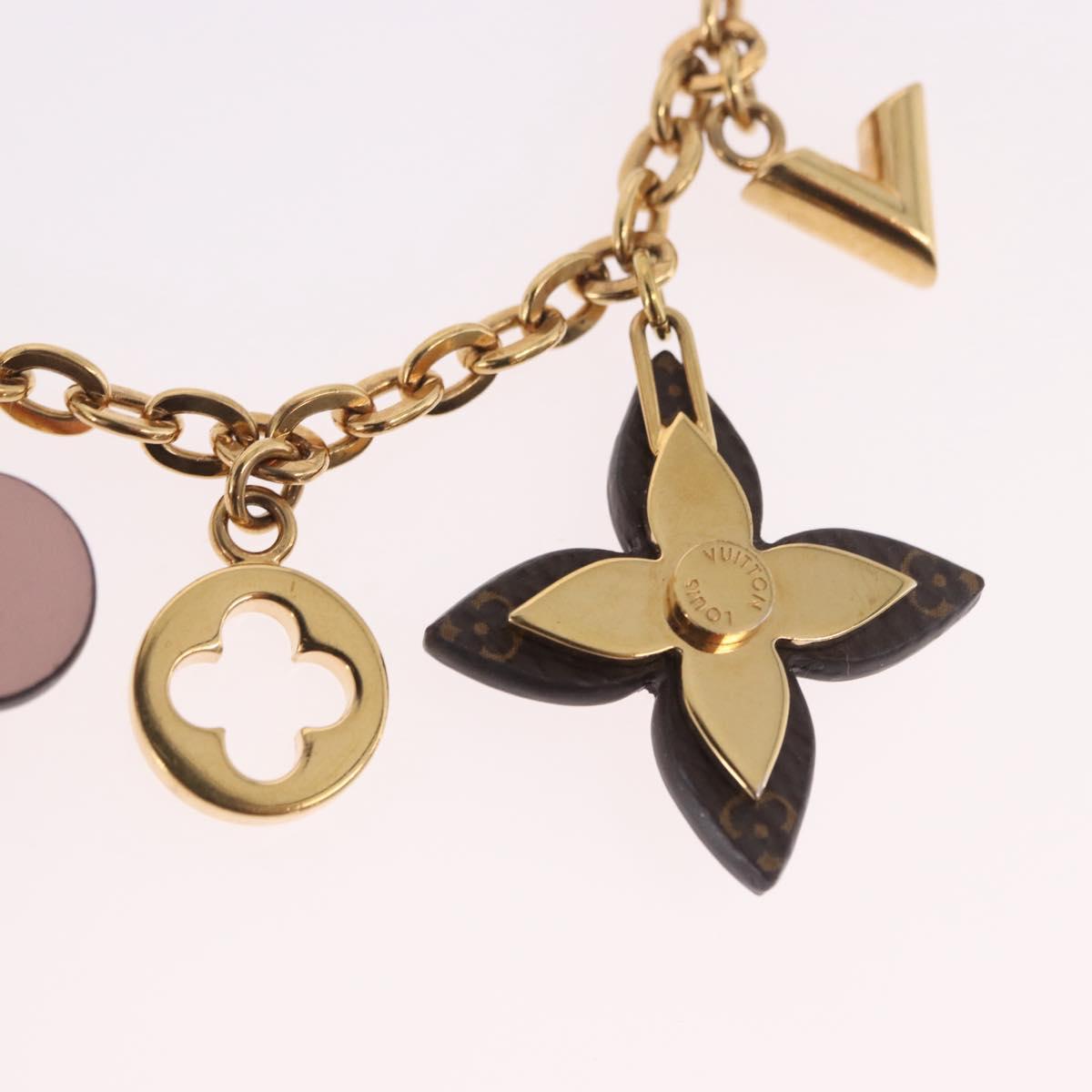 LOUIS VUITTON Monogram Bijoux Sac Chainne Bag Charm Gold M63086 LV Auth 190451M