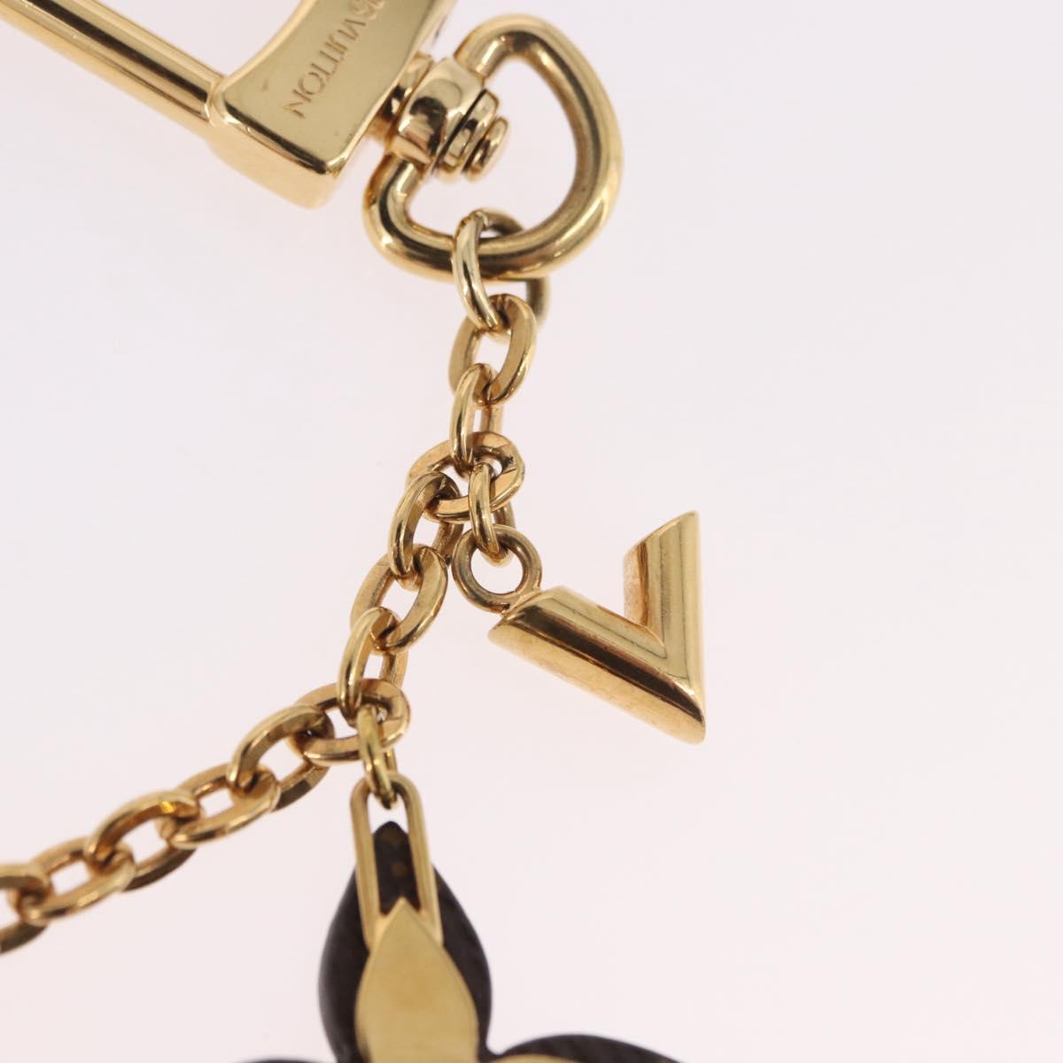 LOUIS VUITTON Monogram Bijoux Sac Chainne Bag Charm Gold M63086 LV Auth 190451M
