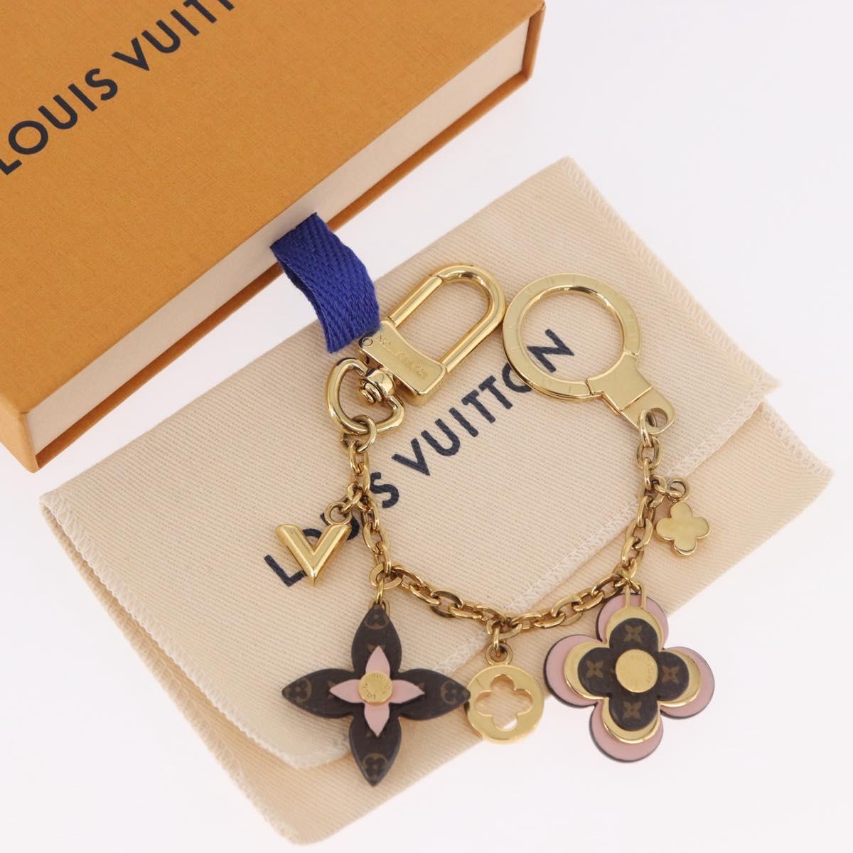 LOUIS VUITTON Monogram Bijoux Sac Chainne Bag Charm Gold M63086 LV Auth 190451M