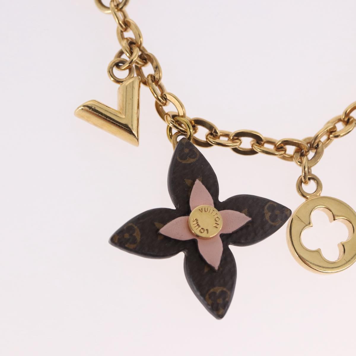 LOUIS VUITTON Monogram Bijoux Sac Chainne Bag Charm Gold M63086 LV Auth 190451M