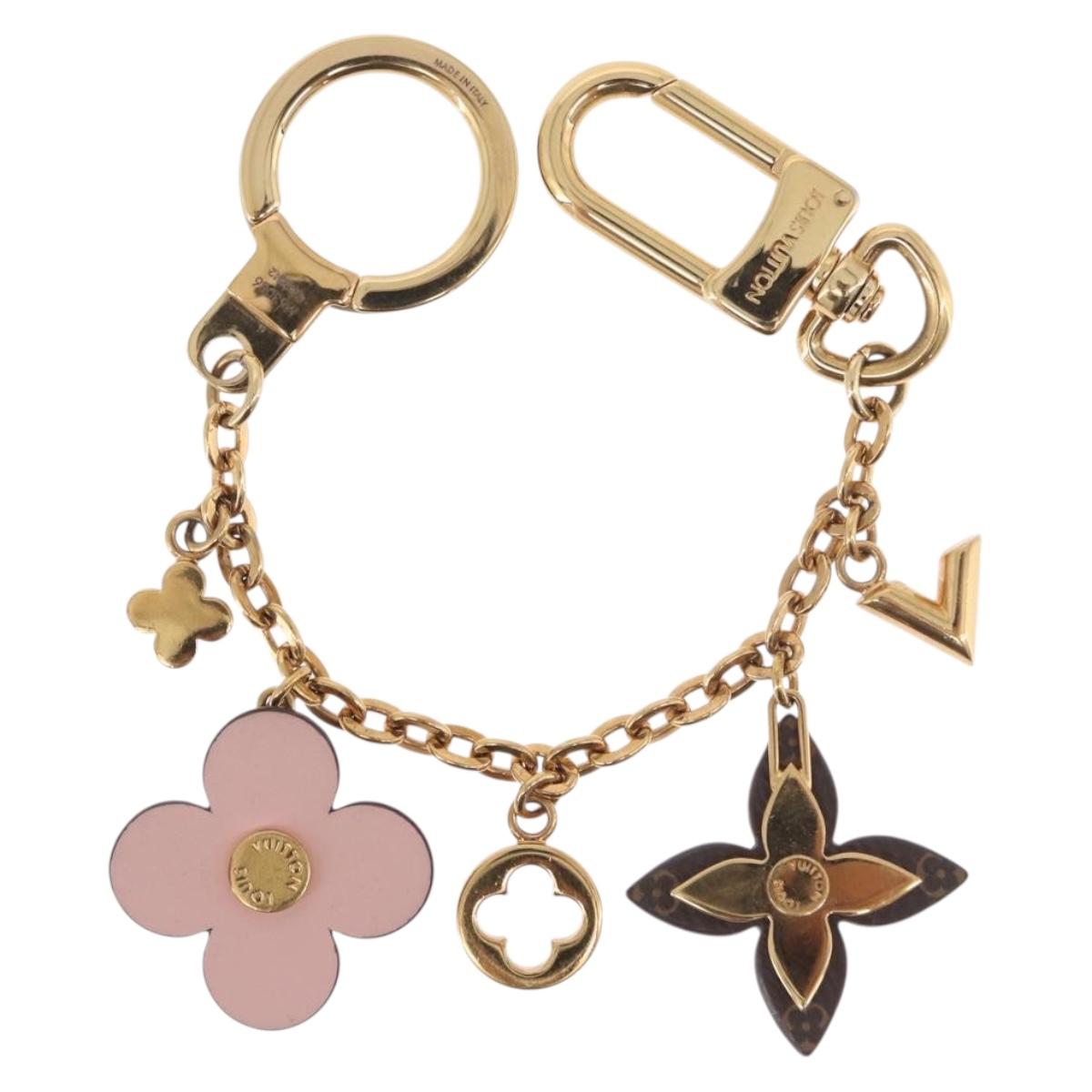 LOUIS VUITTON Monogram Bijoux Sac Chainne Bag Charm Gold M63086 LV Auth 190451M