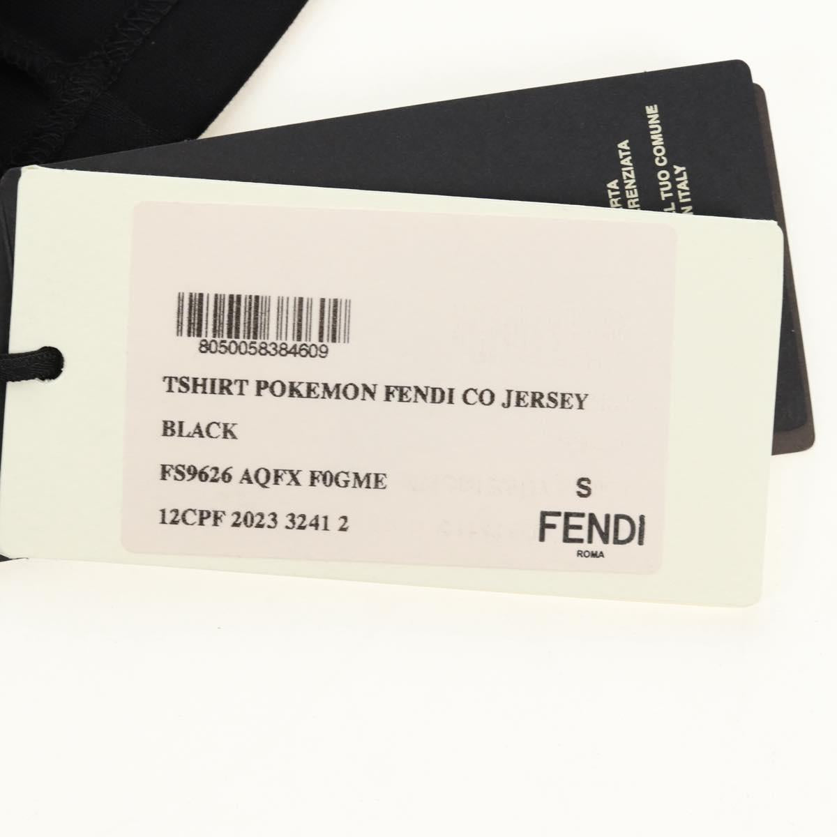 FENDI FENDI x FRGMT x POKÉMON Dragonite T-Shirt Cotton S Black Auth 190452SM