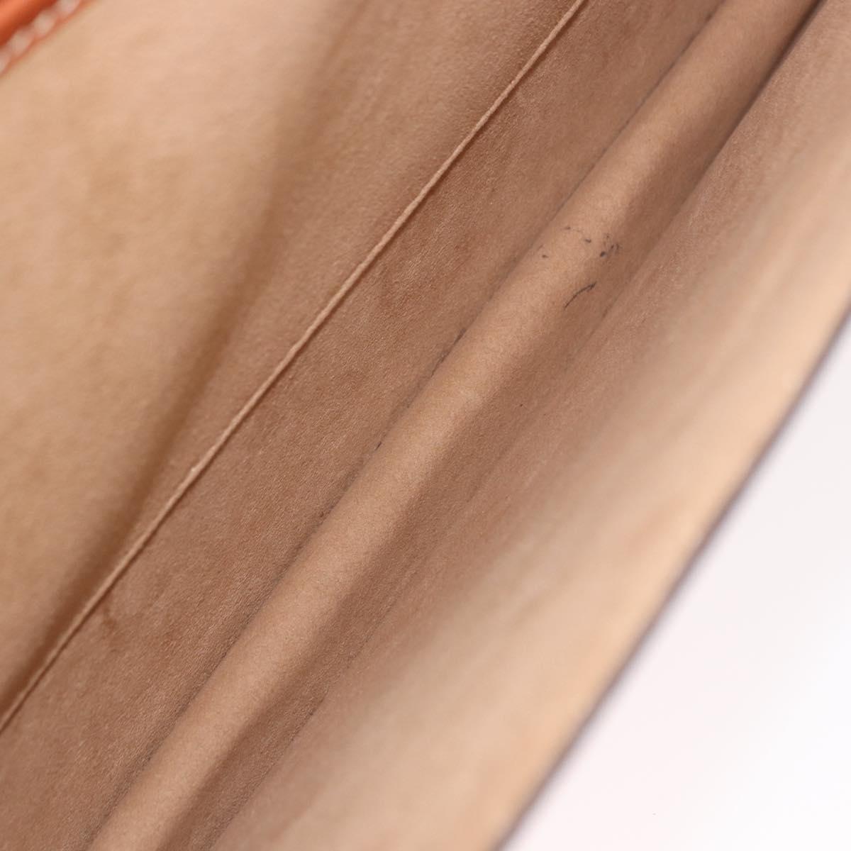 LOEWE Briefcase Leather Brown Gold Auth 190454