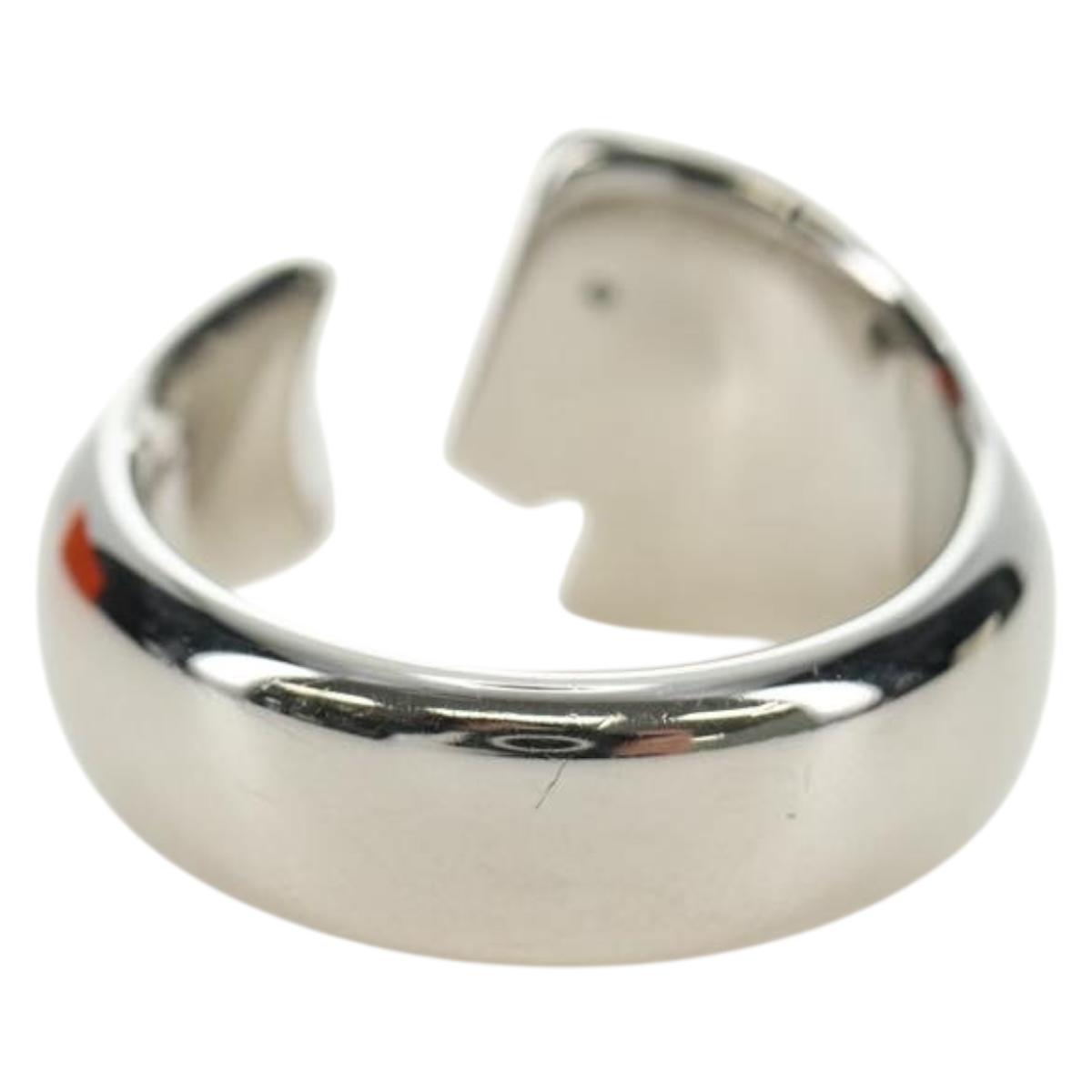 HERMES Carrousel Ring Ag925 Silver Auth 190466M
