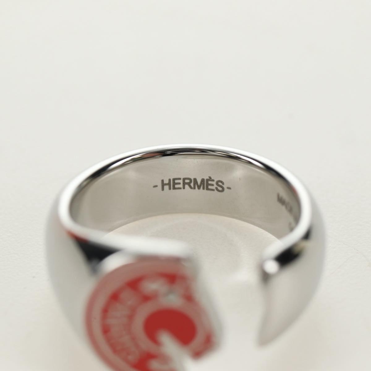 HERMES Carrousel Ring Ag925 Silver Auth 190466M