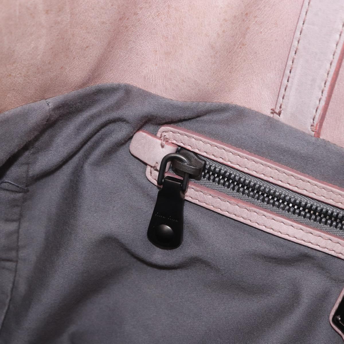 Miu Miu Hand Bag Leather Pink Silver Auth 190473A