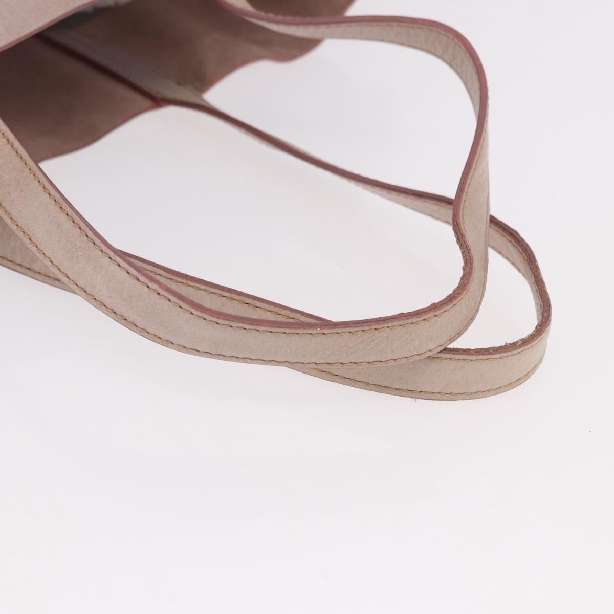 Miu Miu Hand Bag Leather Pink Silver Auth 190473A