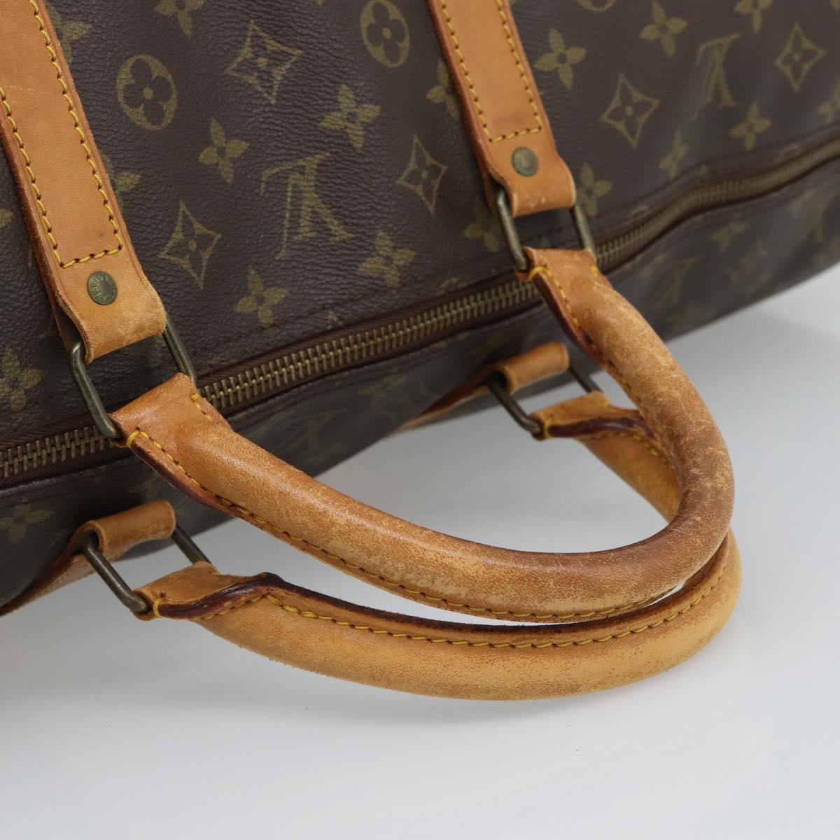 LOUIS VUITTON Monogram Keepall 60 Boston Bag M41422 LV Auth 190488