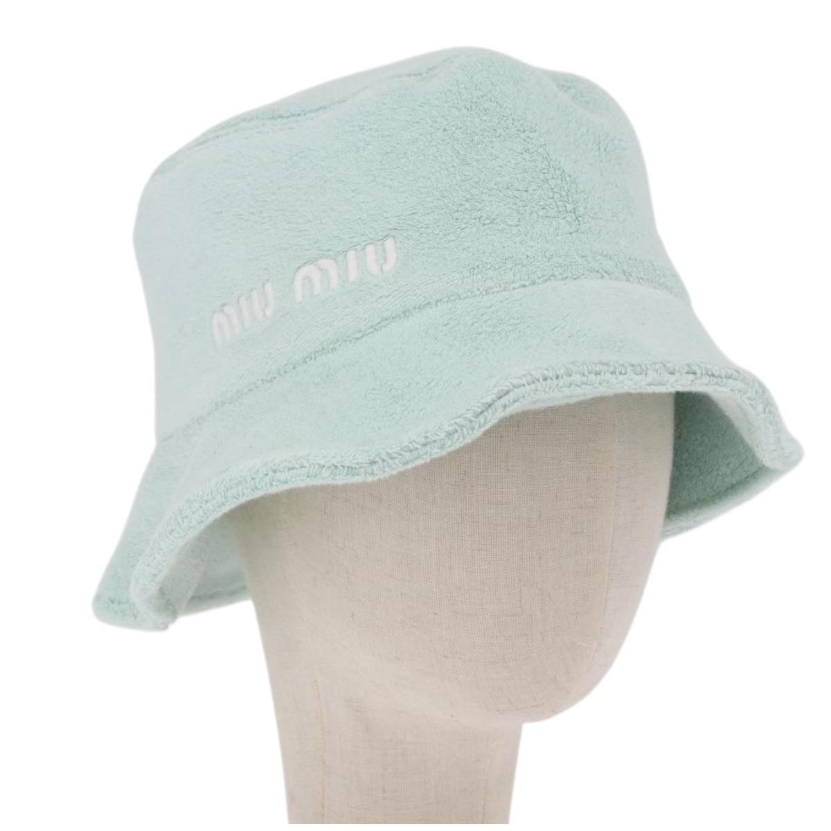 Miu Miu Bucket Hat Pile S Green Auth 190493M