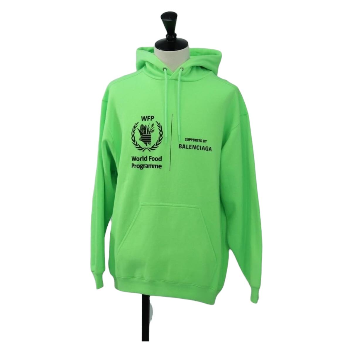 BALENCIAGA Hoody Cotton XS Green Auth 190509M
