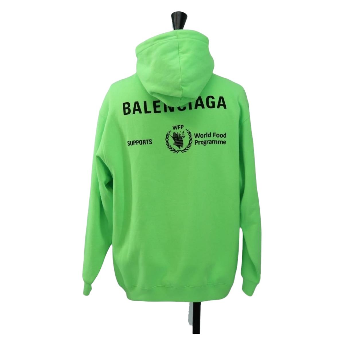 BALENCIAGA Hoody Cotton XS Green Auth 190509M