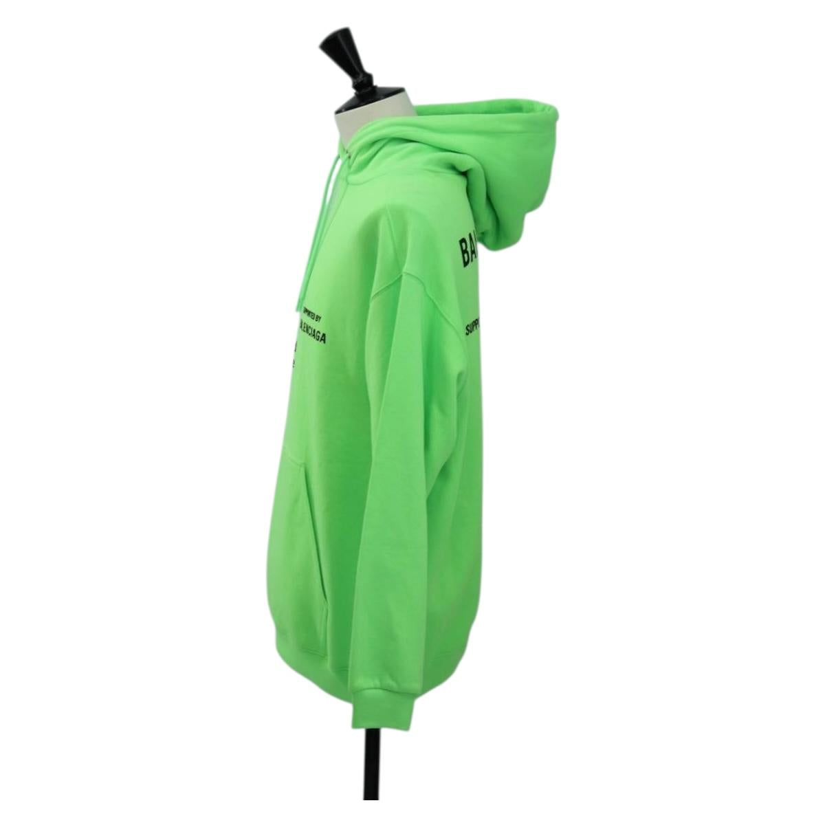 BALENCIAGA Hoody Cotton XS Green Auth 190509M