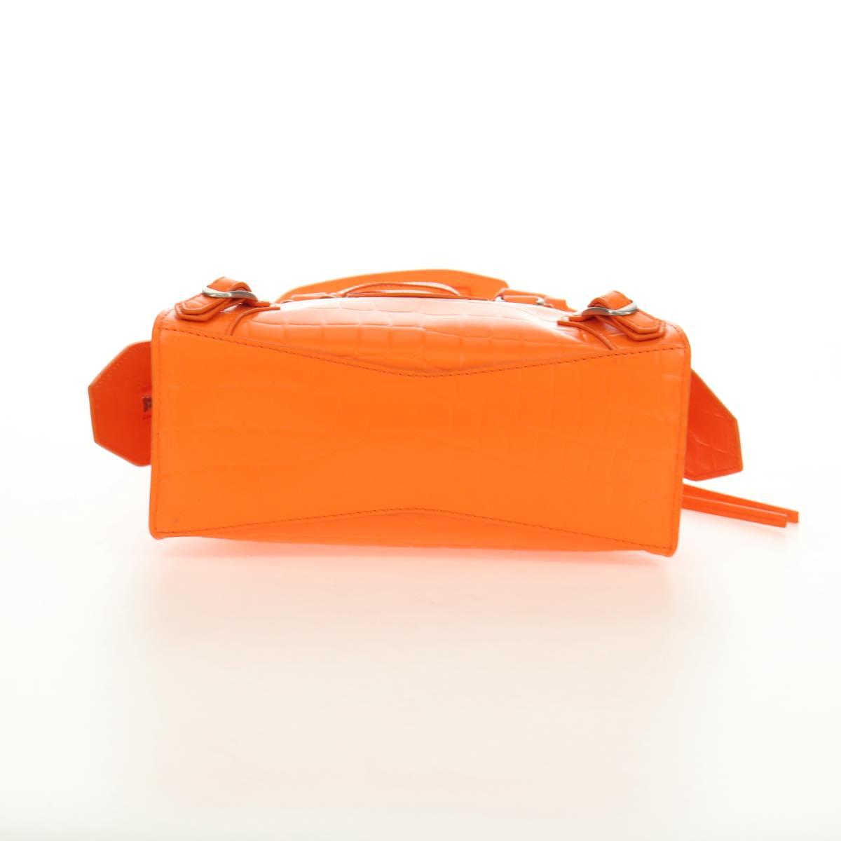 BALENCIAGA Classic City Mini Hand Bag Leather 2way Orange 638524 Auth 190519SM