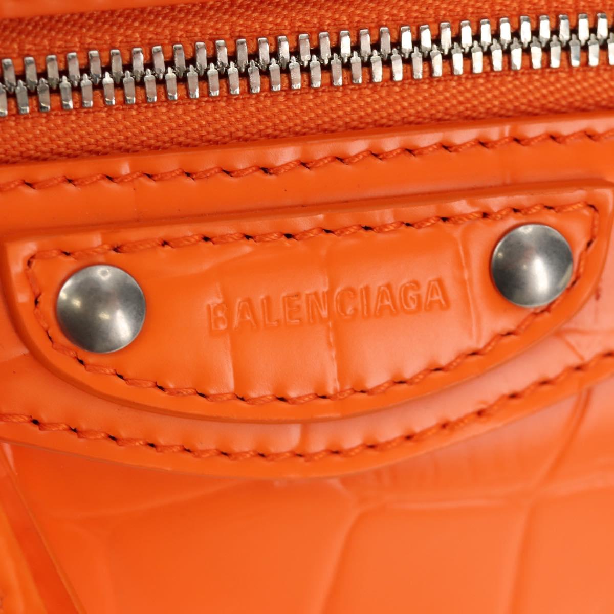 BALENCIAGA Classic City Mini Hand Bag Leather 2way Orange 638524 Auth 190519SM