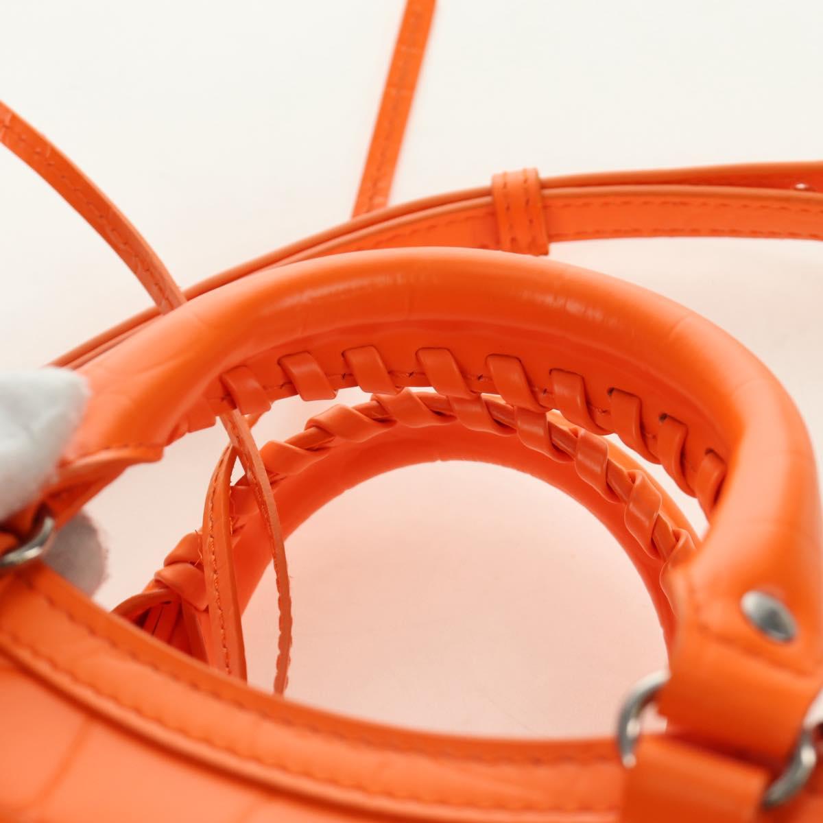 BALENCIAGA Classic City Mini Hand Bag Leather 2way Orange 638524 Auth 190519SM