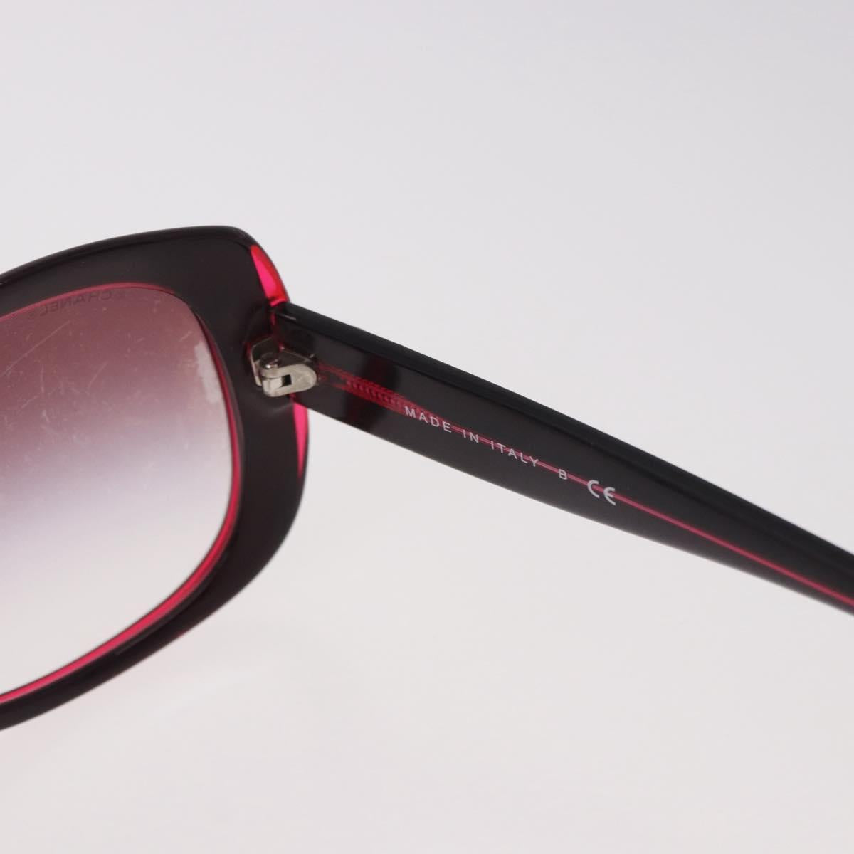 CHANEL Sunglasses Plastic Red CC Auth 190521