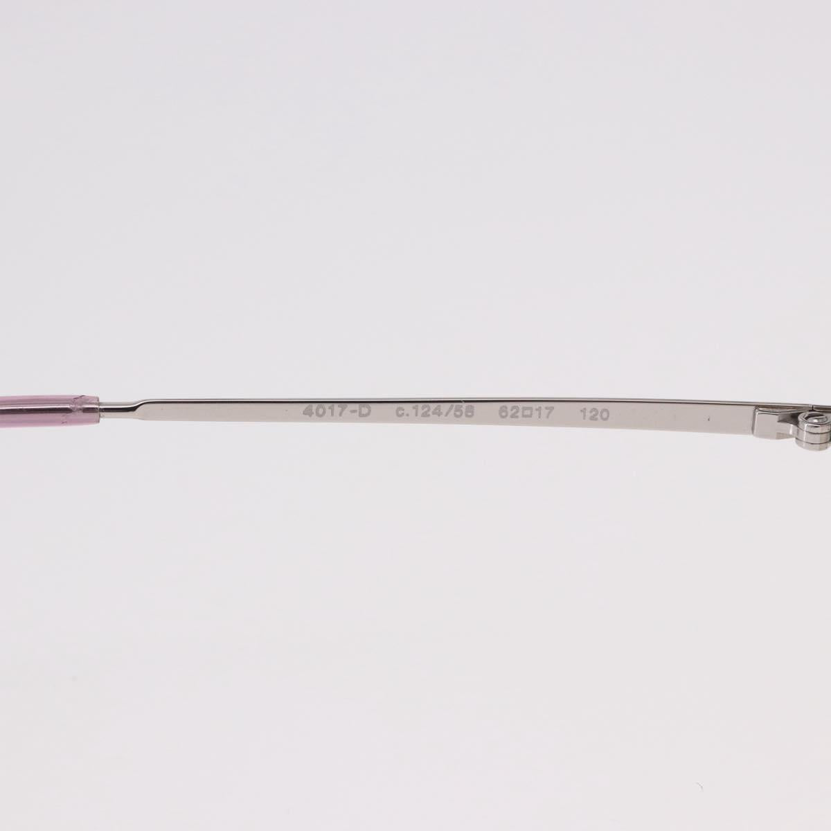 CHANEL COCO Mark Rimless Sunglasses Metal Purple Silver CC Auth 190524M