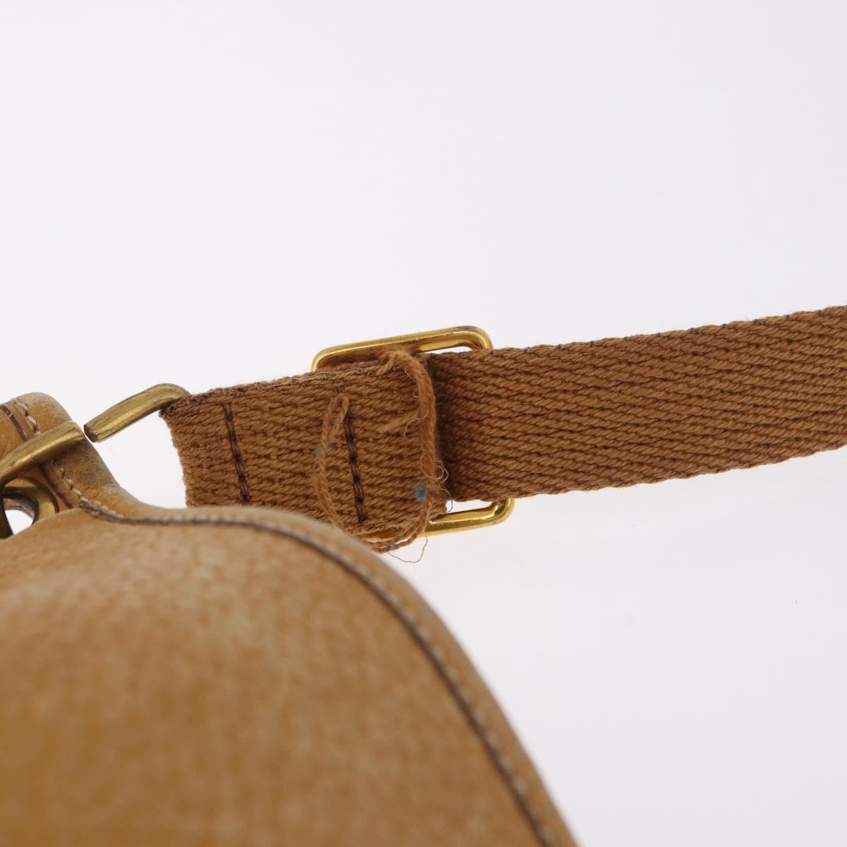 HERMES Rodeo Shoulder Bag Taurillon Leather Beige Gold Auth 190526