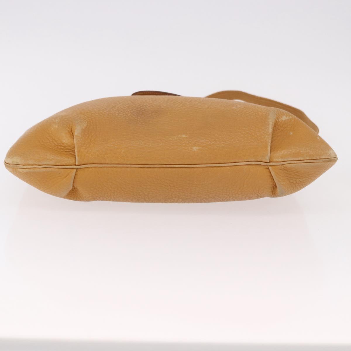 HERMES Rodeo Shoulder Bag Taurillon Leather Beige Gold Auth 190526