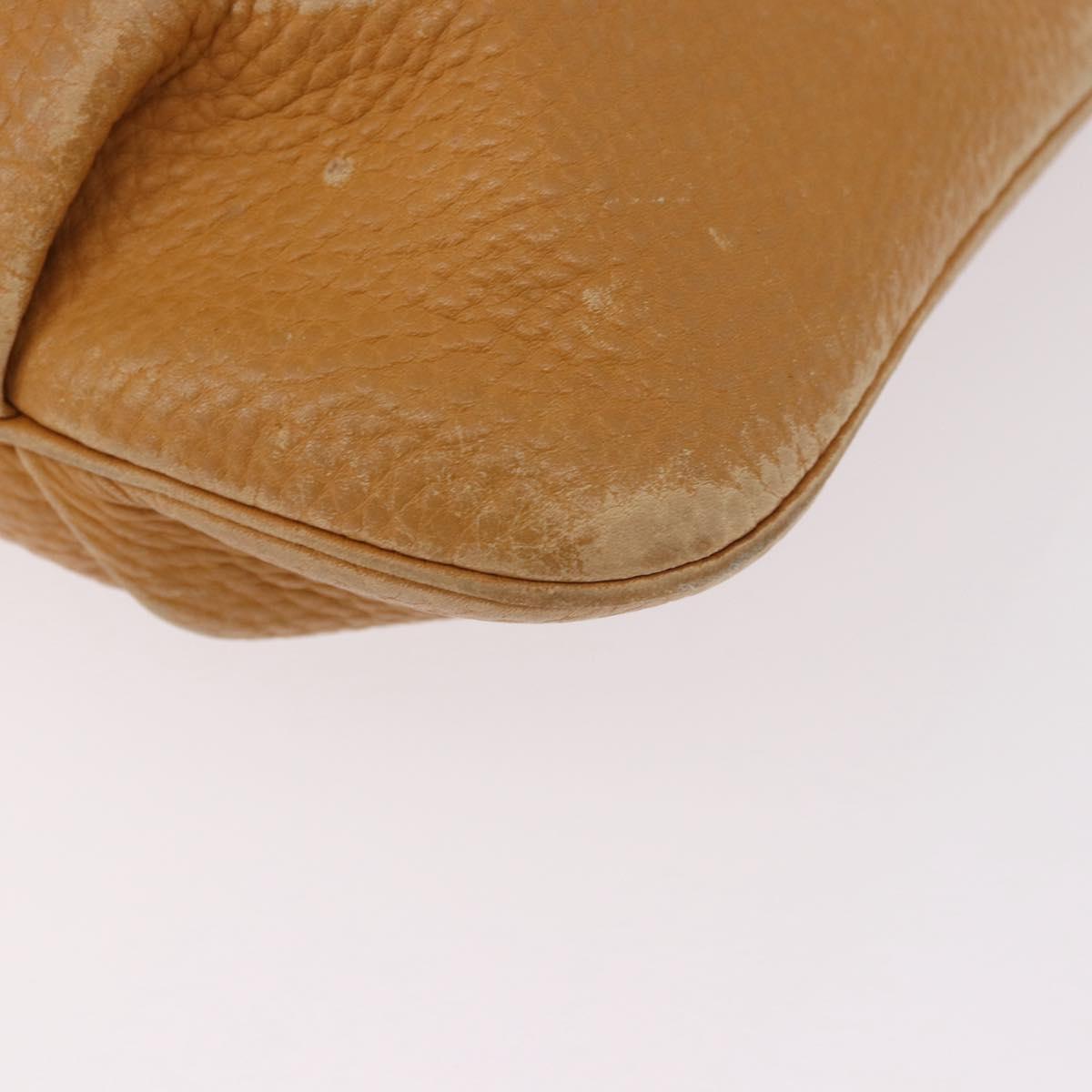 HERMES Rodeo Shoulder Bag Taurillon Leather Beige Gold Auth 190526