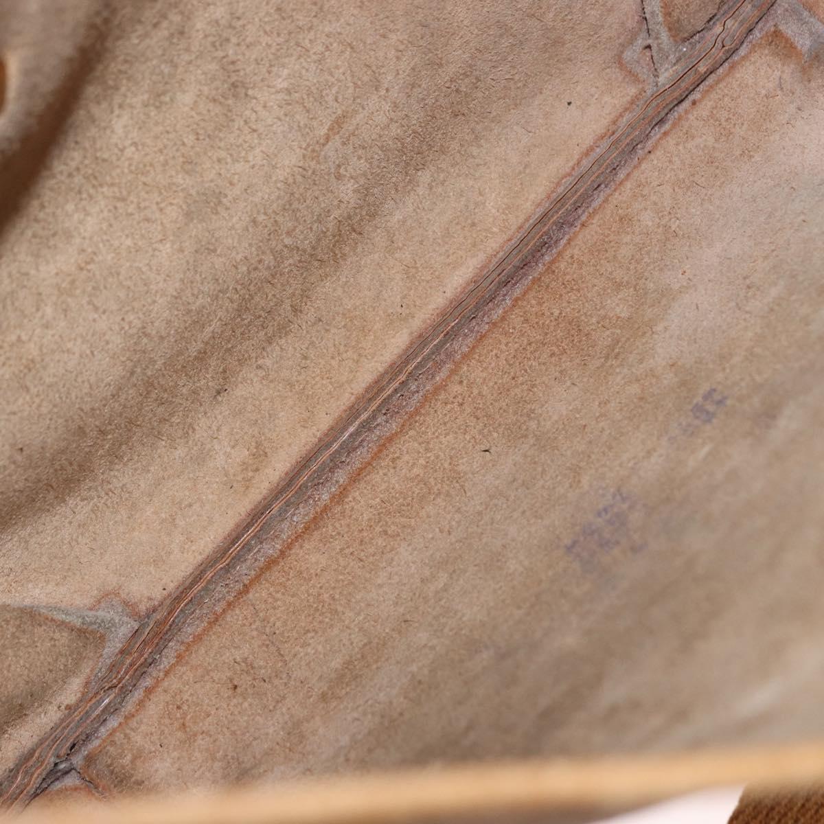 HERMES Rodeo Shoulder Bag Taurillon Leather Beige Gold Auth 190526