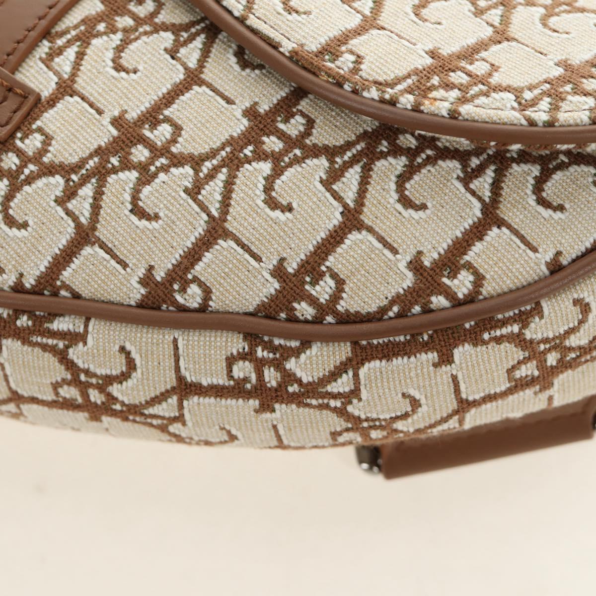 Christian Dior Trotter Canvas Saddle Bag Cactus Jack Beige Auth 190528M